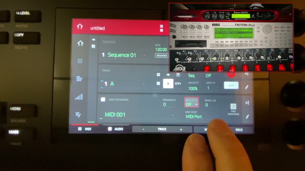 MPC, Changing external synth patches