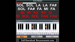 loves theme barry white #pianotutorial #chord #easypiano #piano #music #accordi #Karaokeyversion