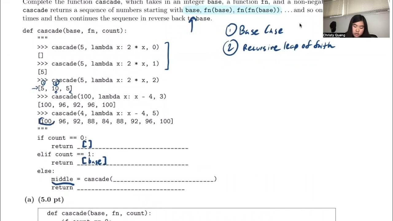 CS 88 Spring 2022 Final - Problem 5 Cascading Numbers - YouTube