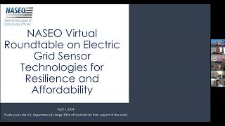 NASEO Virtual Roundtable on Electric Grid Sensor Technologies for Resilience and Affordability