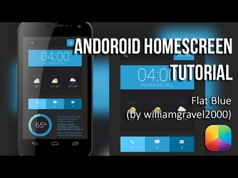 Flat Blue (by williamgravel2000) - Android Homescreen Tutorial