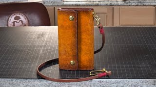 Making a leather biker wallet with the Biker Wallet 2 0 Template