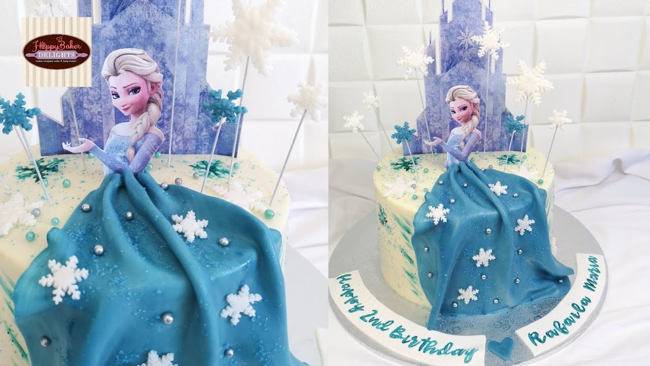 Elsa Two Tier Cake – Magic Bakers, Delicious Cakes