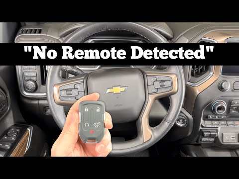 2019 - 2022 Chevy Silverado NO REMOTE DETECTED - How To Start Chevrolet With Dead Key Fob Battery