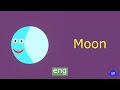 Moon in English.  Луна на  английском.