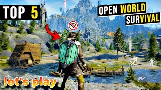 Top 5 REALISTIC OFFLINE SURVIVAL Games For Android 2024 | Best Survival Games For Android