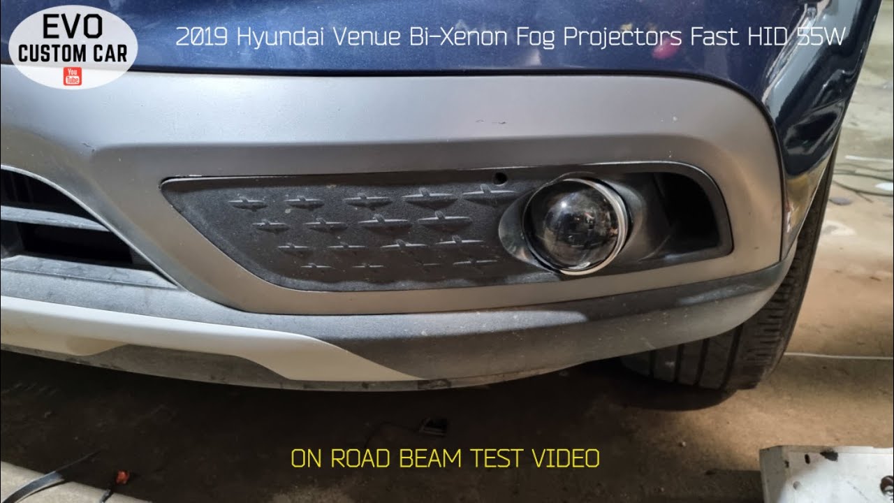 EVO Visibility 2019 Hyundai Venue BiXenon Foglamp Projectors beam On