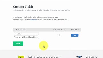 Creating Custom Fields | Manage Your Email List With AWeber