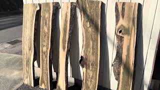 黒柿 その3 原木の製材後 - YouTube