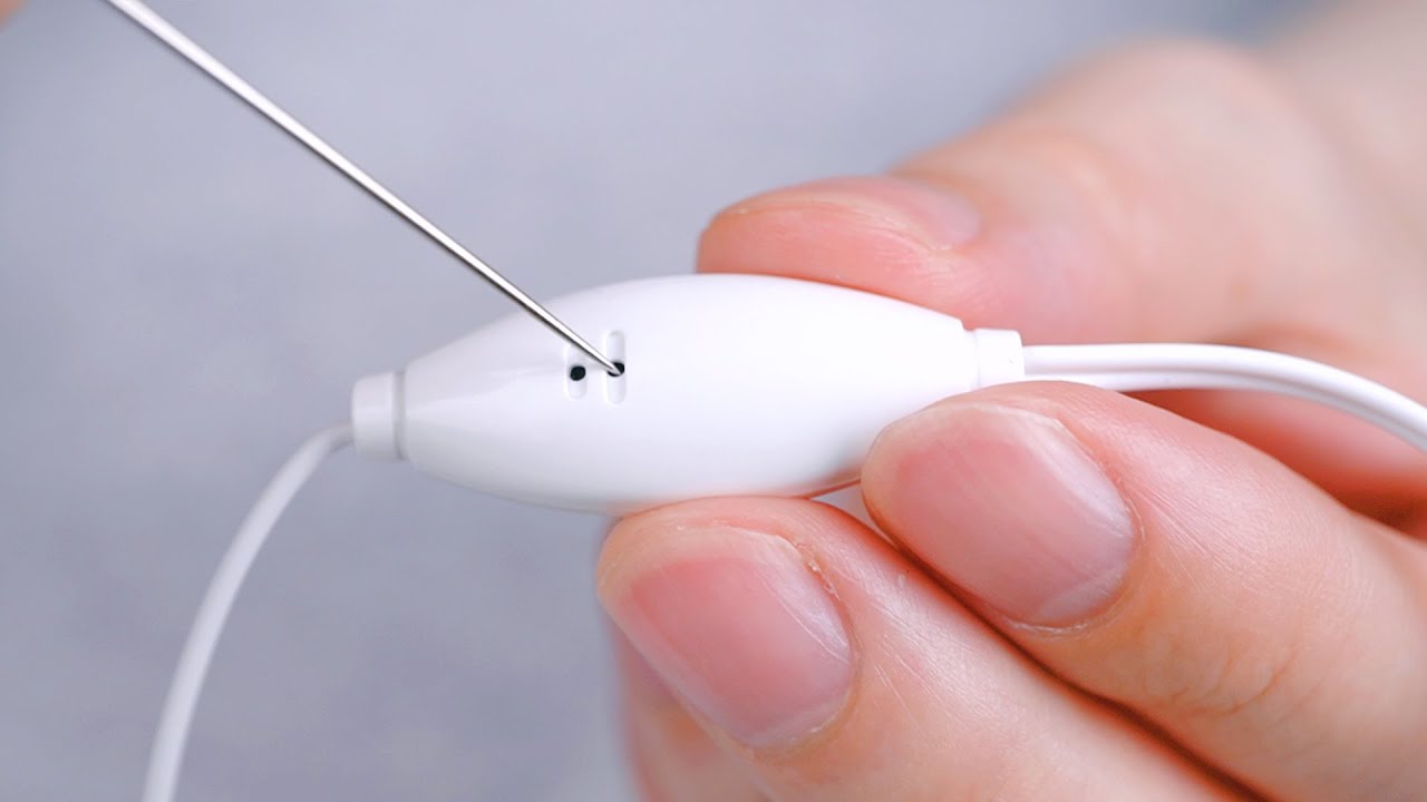 ASMR イヤホンマイクに針を刺す音 (音量注意)