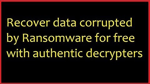 How to decrypt ransomware encrypted files | Recover ransomware encrypted data