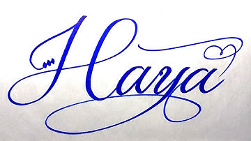 Haya Name Signature Calligraphy Status | #moderncalligraphy #cursive #YearofYou #haya @Haya
