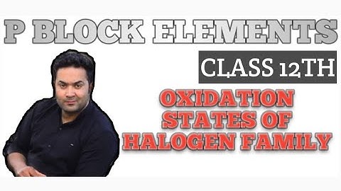 OXIDATION STATES OF HALOGEN FAMILY / P BLOCK ELEMENTS / CLASS 12TH