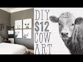 DIY Cow Wall Art for $12