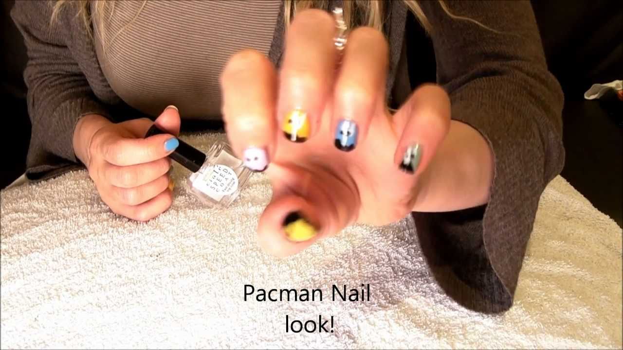 6. Pacman Nail Art Step by Step - wide 1