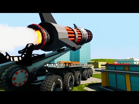 Massive Cluster Rocket Destroys New City - Brick Rigs Bricksville Update