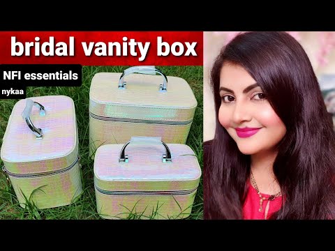 BRIDAL vanity box | RARA | NFI essentials 3piece vanity box organizer with makeup mirror |NYKAA HAUL