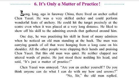 CLASS 4 ENGLISH CHAPTER NO. 6 It
