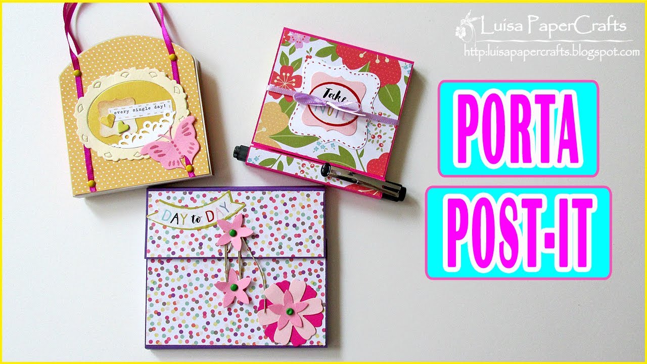 How to make POST-IT NOTE HOLDERS, 3 DIY for Notepad holders