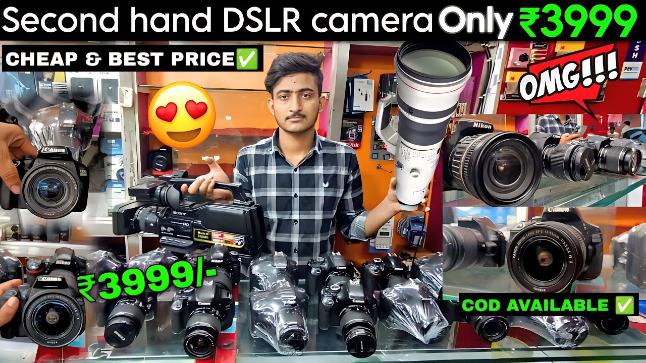 📸Canon/Nikon DSLR Camera ₹3999 मैं Kolkata Camera Market Second Hand