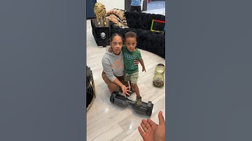 Dad breaks son hoverboard again after mom buys him a new one  #shorts