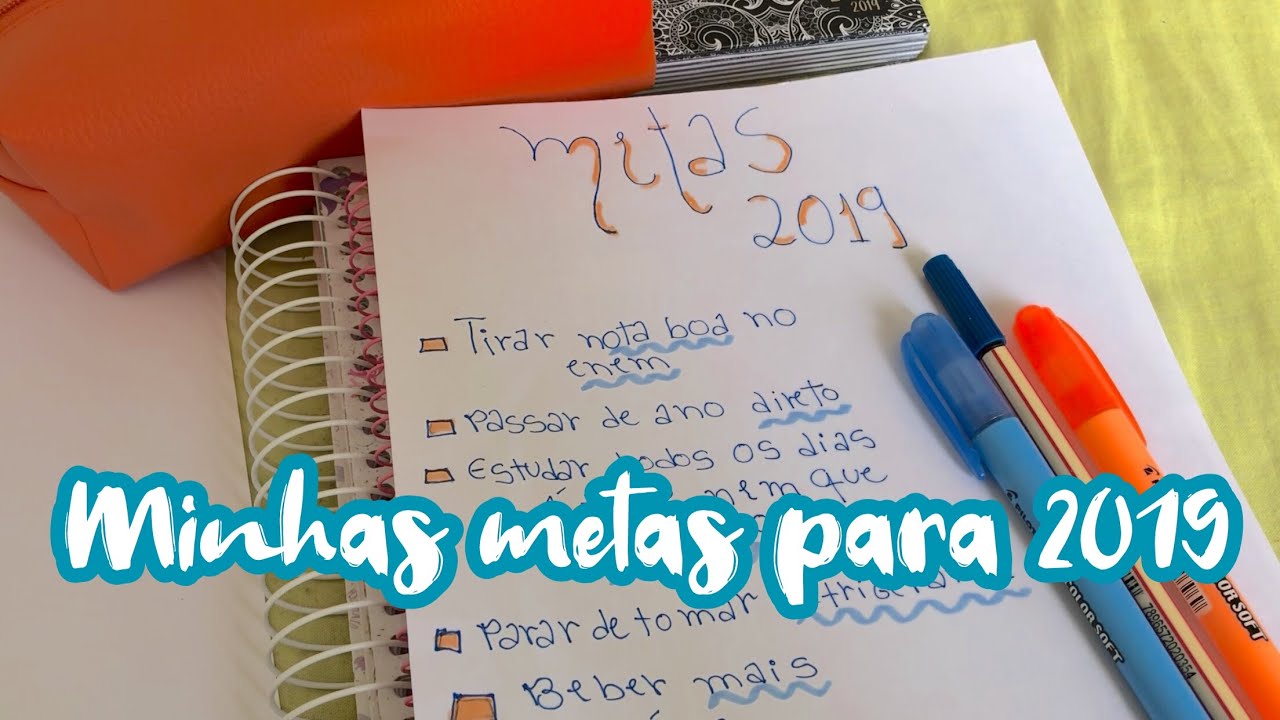 MINHAS METAS PARA 2019 - YouTube