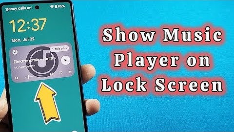 Show music player on lock screen Pixel Android phone