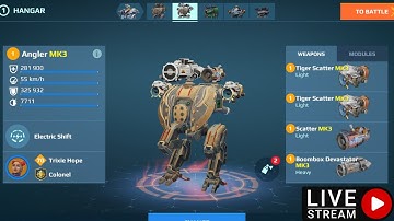 WAR ROBOTS LIVE STREAM ANGLER MK3 HOW STRONG IS IT? #WARROBOTS