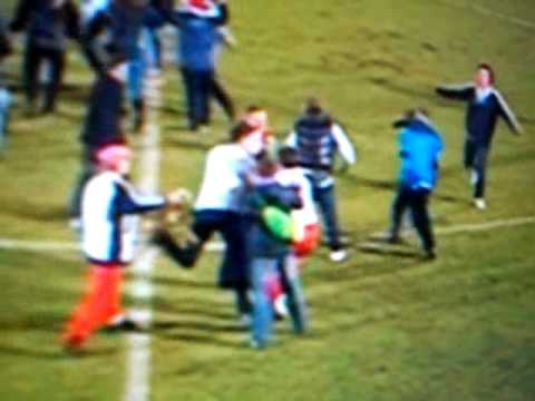 Stevenage fan hits own player. Must have been Drunk.. www.verses-poems-quotes.com