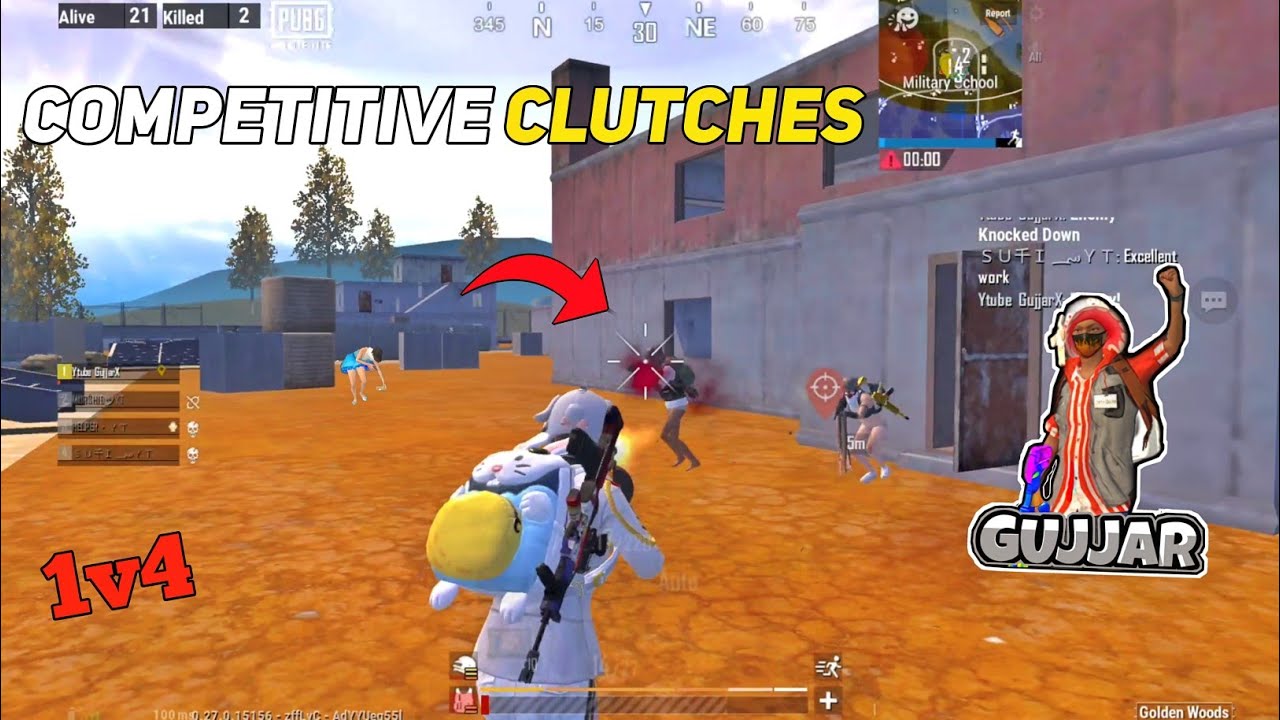 COMPETITIVE CLUTCHES IN INTENSE SITUATION - GUJJAR X - PUBG MOBILE LITE ...