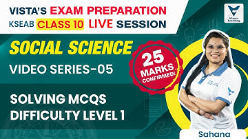 KSEAB Class 10 Social Science | Solving MCQs-Difficulty Level 1(Very Easy Level) | Sahana Ma