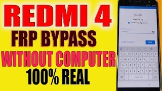 redmi 4 frp bypass without pc