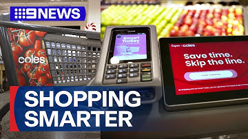 AI smart trolley trial under way to help speed up shopping | 9 News Australia