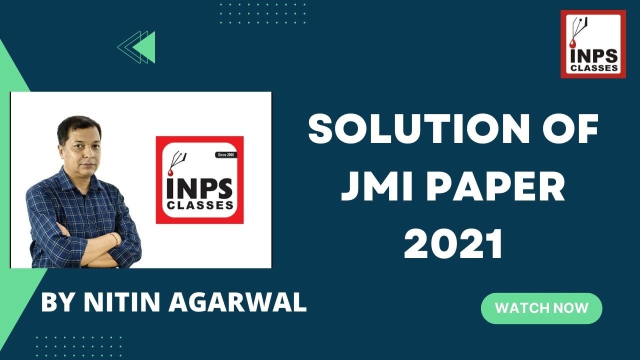 JMI Paper 2021 (Mathematics) : How To Solve Jamia Millia Islamia MCA ...
