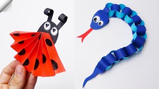 12 DIY paper crafts | Moving Paper toys easy