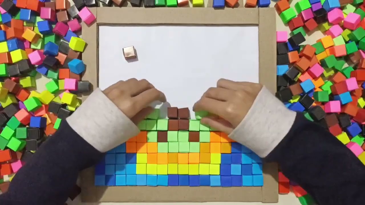 Pixel Art Paper Mosaic Cube Paper: Lion King ➡️ 