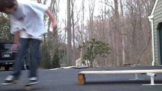 A few tricks off a Homemade ledge