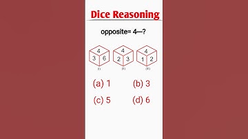 Dice Reasoning SSC GD CGL | #ralway #dice #maths #reasoning