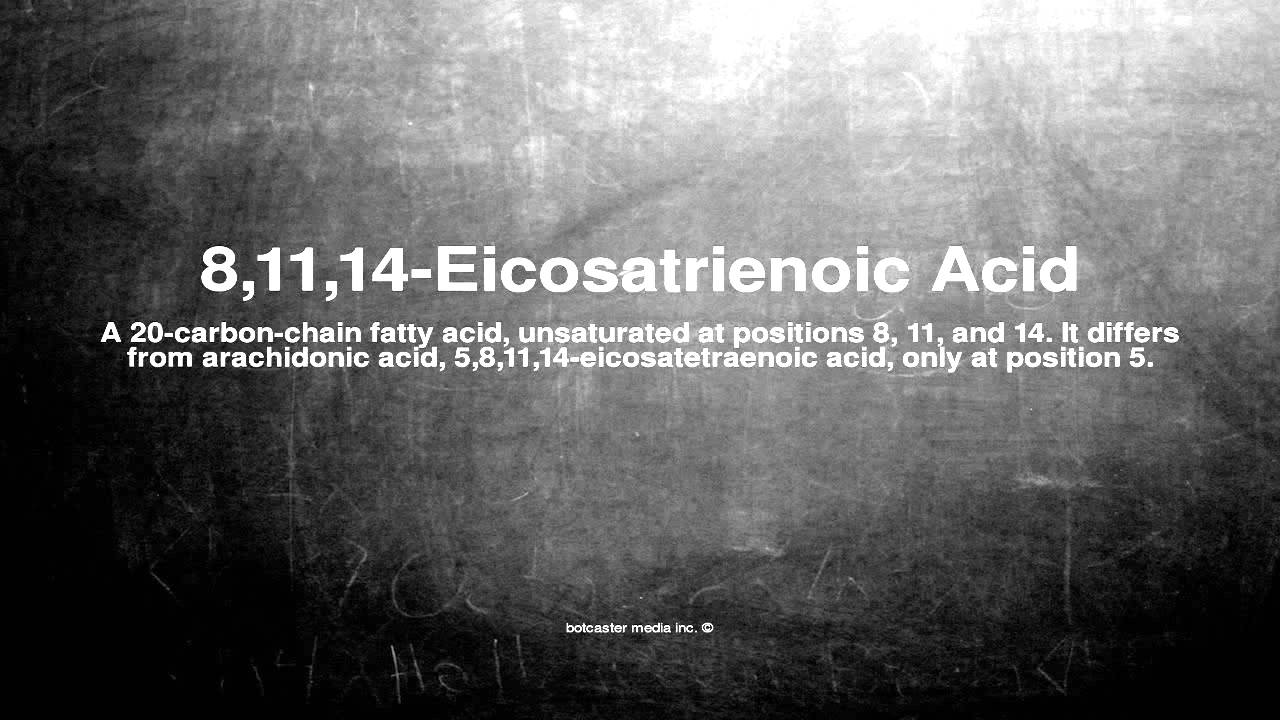 Medical Vocabulary What Does 8 11 14 Eicosatrienoic Acid Mean YouTube Medical Vocabulary What Does 8 11 14 Eicosatrienoic Acid Mean YouTube