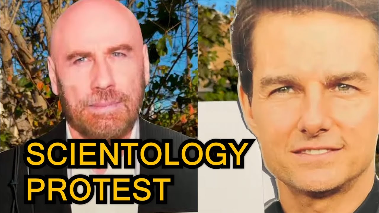 Protesting Scientology with Tom Cruise and John Travolta