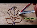 Rose flower simple carving tutorialwood carving ideas for beginners