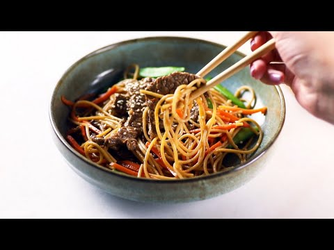 How to Make an Asian Beef and Noodle Salad