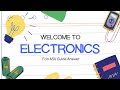 Electronics - Tutorial 10 Recap