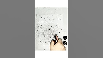 Fraktur capital letter w/diy calligraphy/sprinkle calligraphy/ink splatter calligraphy#art#shorts