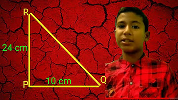 PQR is a triangle right angled at p if PQ=10cm and PR=24cm find QR || #maths