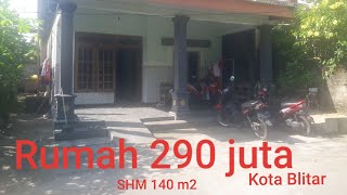 Rumah 290 juta Kota Blitar SHm 140 m2 /aspal/kt3.km2