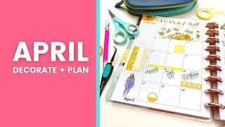 Decorate + plan with me | April MONTHLY | Rongrong Planner | Career Chat