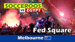 Fed Square Lights Up, Australia vs Egypt FIFA World Cup 2026 - Melbourne