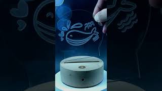 cute whale / Carving Light Lamp / 3d drawing /AL68 #shorts