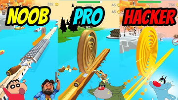NOOB vs PRO vs HACKER in Spiral Roll 😂😂 | FUN With Shinchan, Oggy, Jack & John
